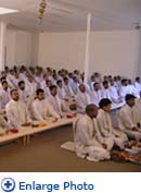 Vedic Pandits from India performing Yagyas and Yogic Flying in America to crown the country with Invincibility.