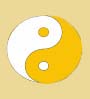 Golden yin-yang symbol of Taoism